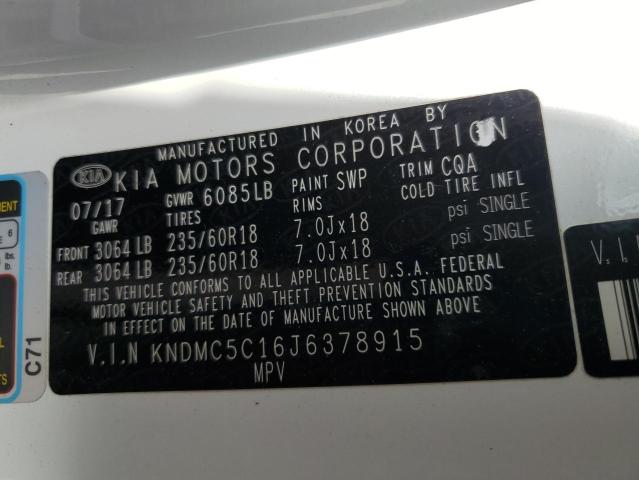 KNDMC5C16J6378915 KIA SEDONA EX