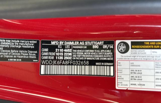 2015 MERCEDES-BENZ SL 400 - WDDJK6FA8FF032658