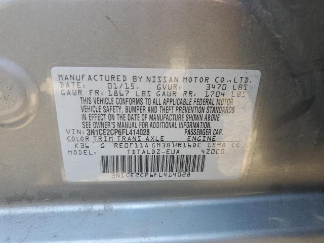 3N1CE2CP6FL414028 Nissan Versa Note S