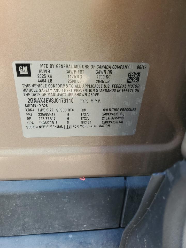 2GNAXJEV8J6179110 CHEVROLET EQUINOX 2018