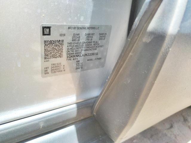 1GKKNKLA2KZ228711 GMC ACADIA SLE