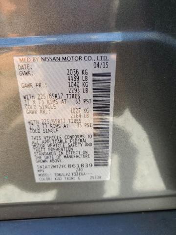 5N1AT2MT2FC861839 Nissan ROGUE S