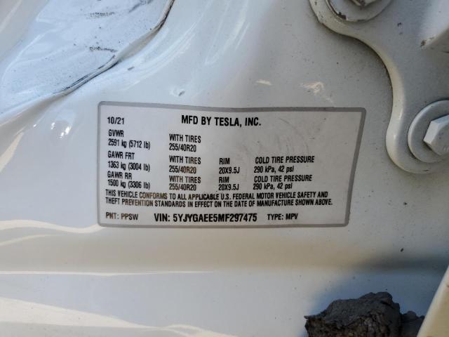 5YJYGAEE5MF297475 Tesla Model Y