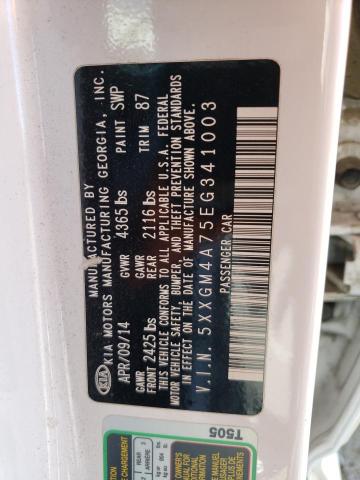 5XXGM4A75EG341003 KIA Optima Lx