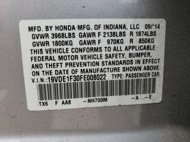 2015 ACURA ILX 20 - 19VDE1F30FE008022