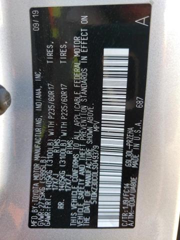 5TDKZ3DC0LS049379 Toyota SIENNA LE