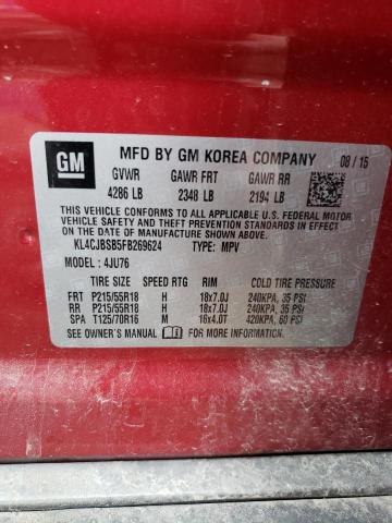 2015 BUICK ENCORE CON - KL4CJBSB5FB269624