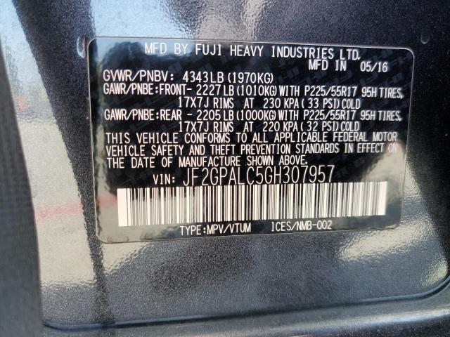 JF2GPALC5GH307957 Subaru Crosstrek Limited