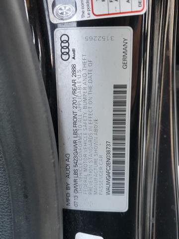 VIN WAUWGAFC2EN038737 2014 Audi A7, Premium Plus no.13