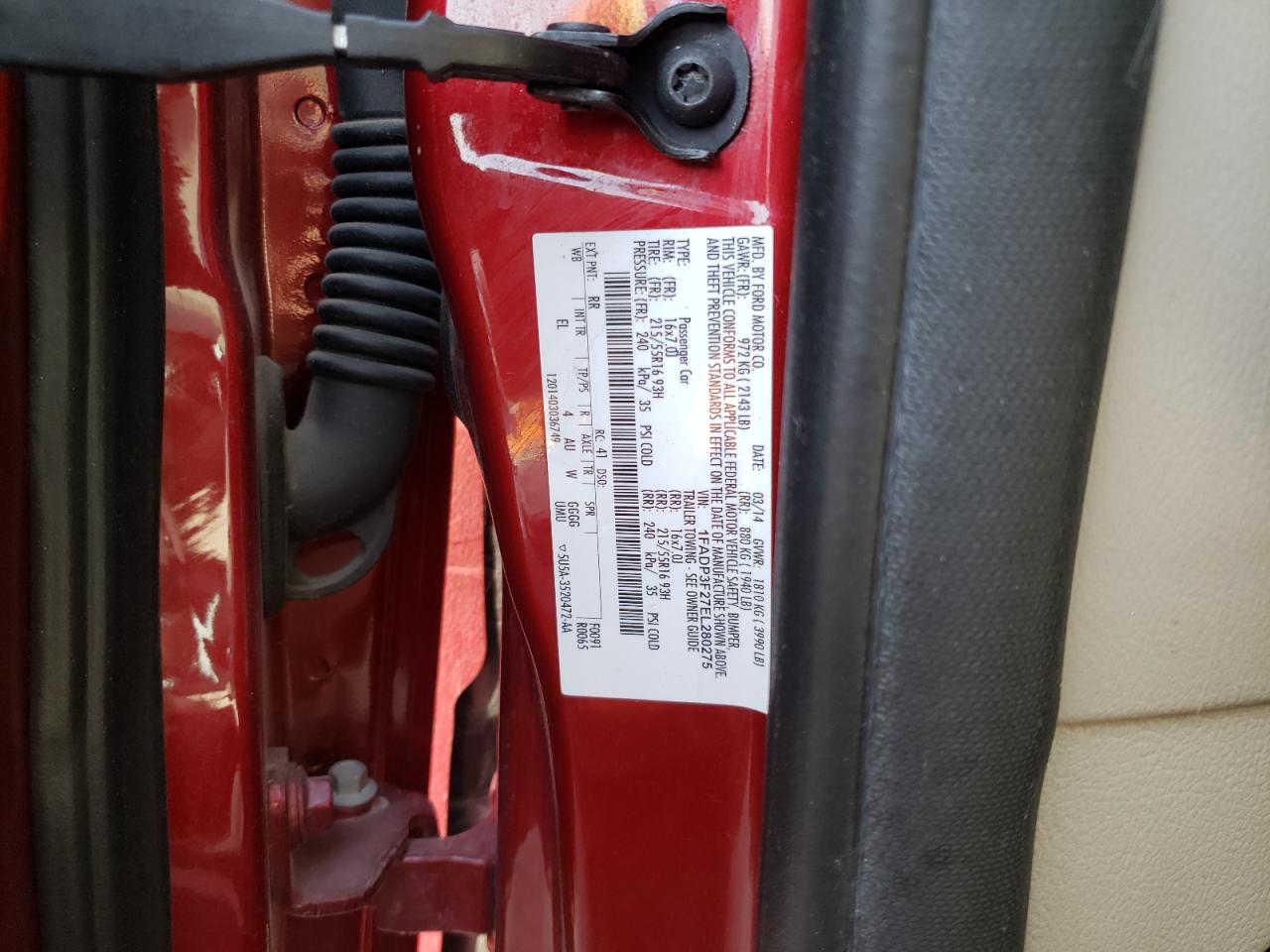 1FADP3F27EL280275 2014 Ford Focus Se