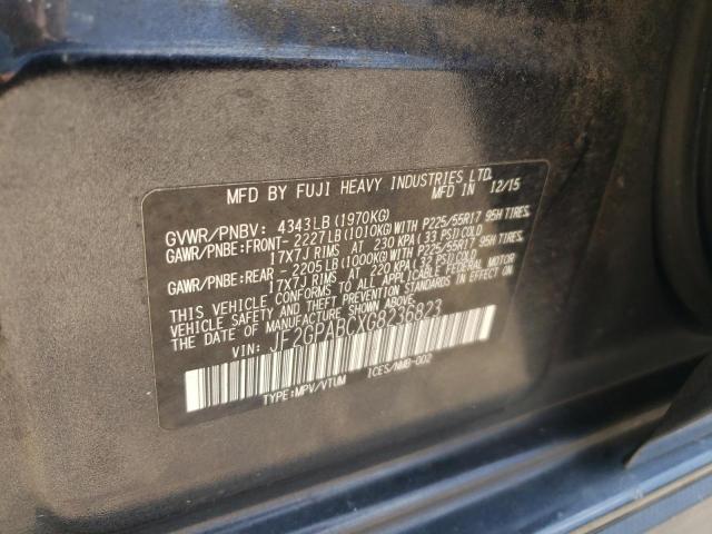 JF2GPABCXG8236823 Subaru Crosstrek Premium