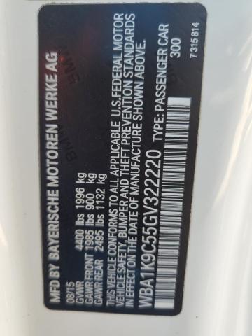 2016 BMW 228 I SULE - WBA1K9C55GV322220