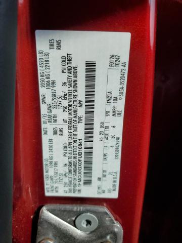 1FMCU0GX0FUB10841 Ford ESCAPE SE