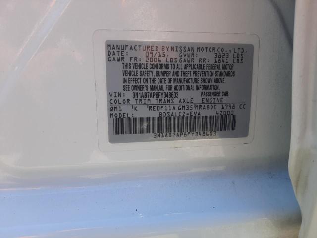3N1AB7AP8FY348603 Nissan SENTRA S