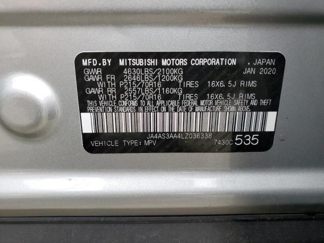VIN: JA4AS3AA4LZ036338 Auction: COPART Lot: 59539973 Location: PA - PHILADELPHIA JA4AS3AA4LZ036338 MITSUBISHI ECLIPSE 2020 SILVER Photo 13