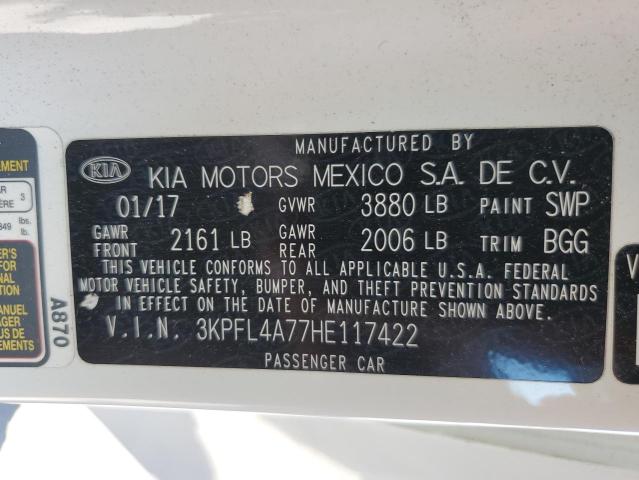 3KPFL4A77HE117422 KIA FORTE LX