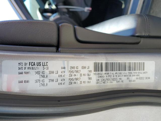 1C4RJFAG9JC432315 Jeep Grand Cherokee Laredo
