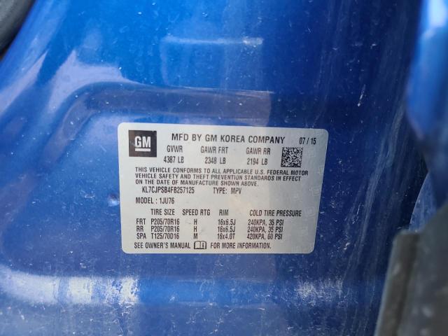 2015 CHEVROLET TRAX 1LS - KL7CJPSB4FB257125