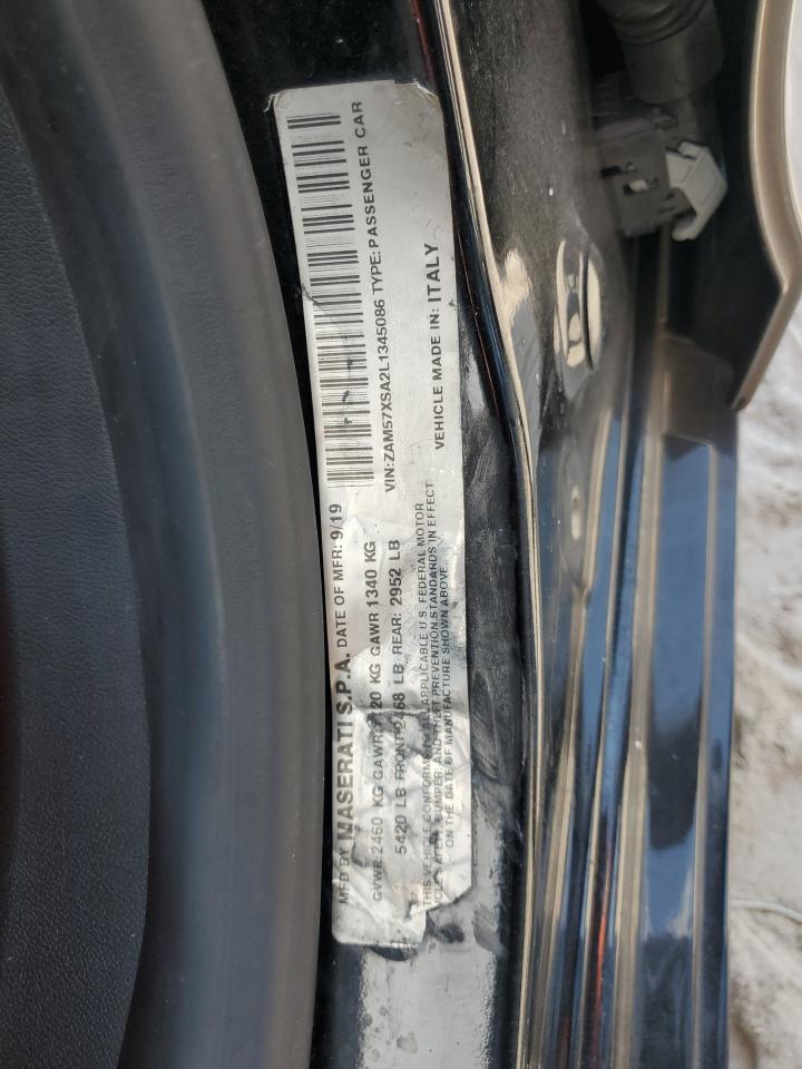 VIN: ZAM57XSA2L1345086 2020 MASERATI ALL MODELS