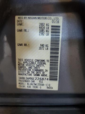 1N4BL3AP0GC226874 Nissan Altima 3.5sl