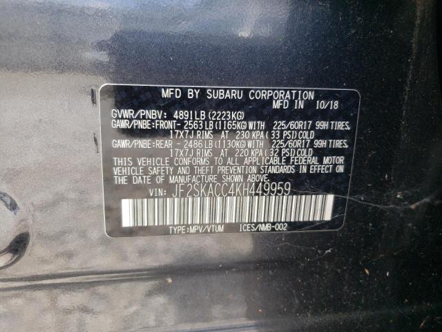 JF2SKACC4KH449959 Subaru Forester