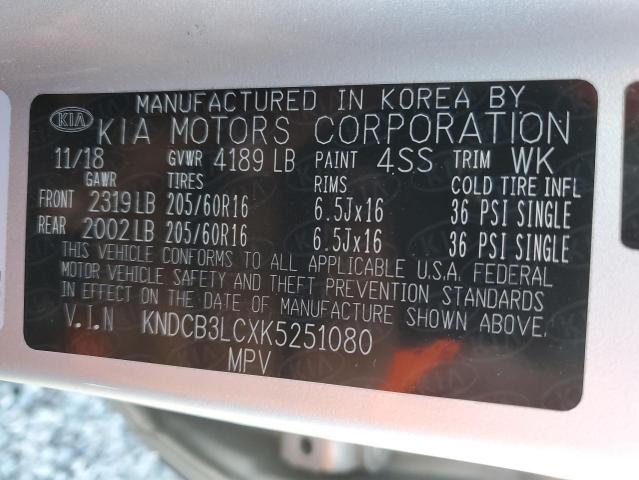 KNDCB3LCXK5251080 KIA NIRO FE