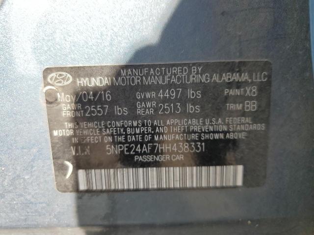 5NPE24AF7HH438331 Hyundai SONATA SE