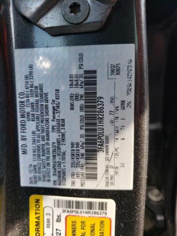 3FA6P0LU1HR286379 2017 FORD FUSION, photo no. 12