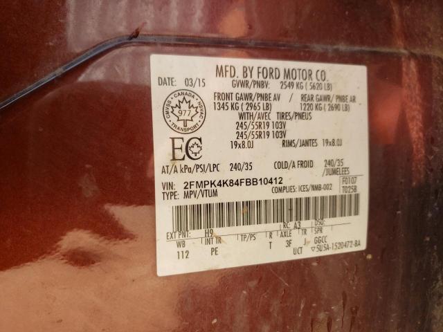2015 FORD EDGE TITAN - 2FMPK4K84FBB10412