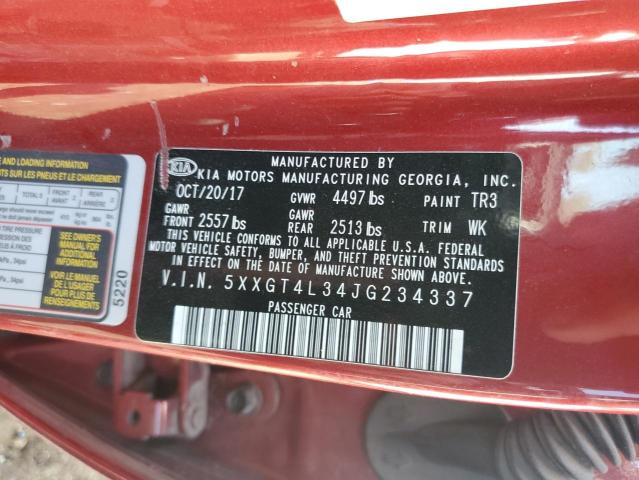 5XXGT4L34JG234337 KIA Optima Lx