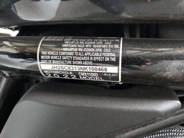 2022 HONDA CMX1100 D JH2SC8313NK100468