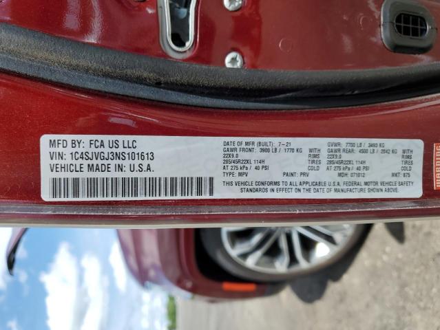 2022 JEEP GRAND WAGO 1C4SJVGJ3NS101613