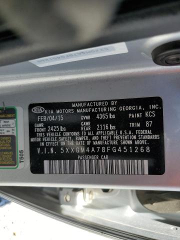 5XXGM4A78FG451268 KIA Optima Lx