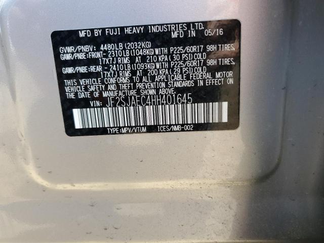JF2SJAEC4HH401645 Subaru Forester 2.5i Premium