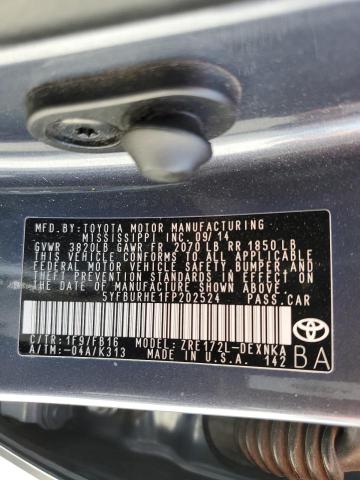 Toyota COROLLA L 2015 5YFBURHE1FP202524 Image 12