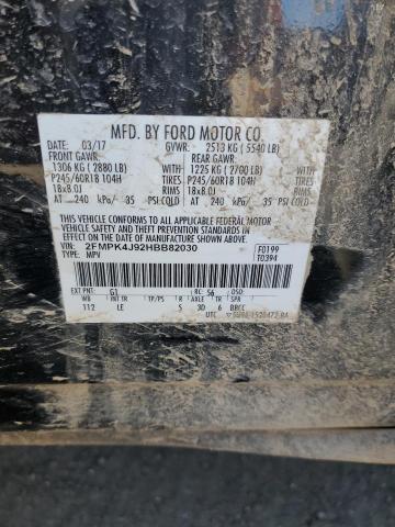 2FMPK4J92HBB82030 Ford EDGE SEL