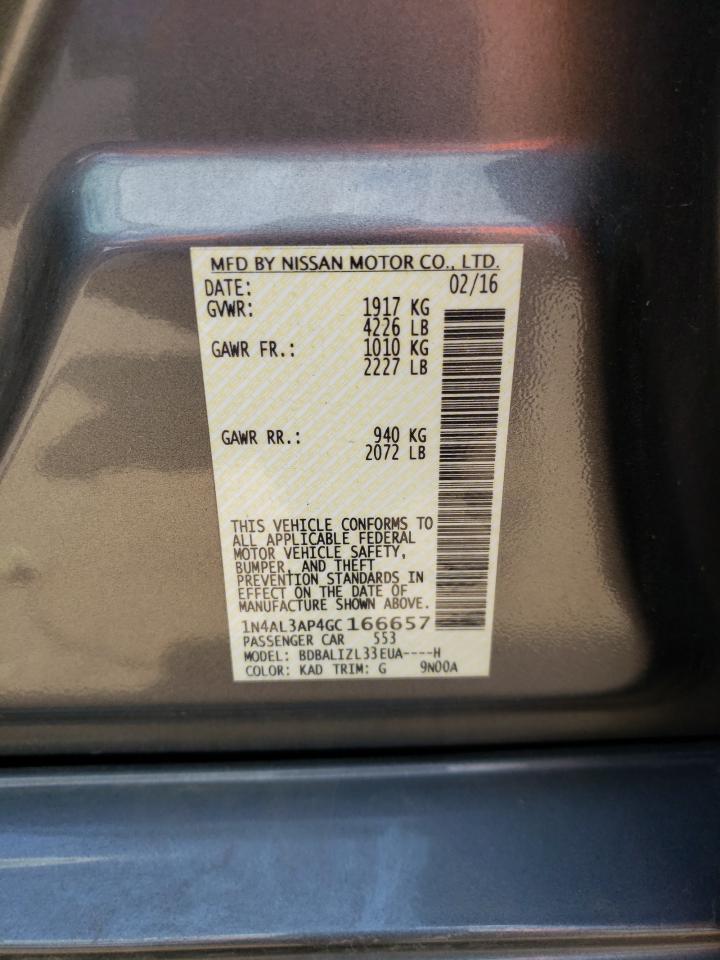 1N4AL3AP4GC166657 NISSAN ALTIMA 2016
