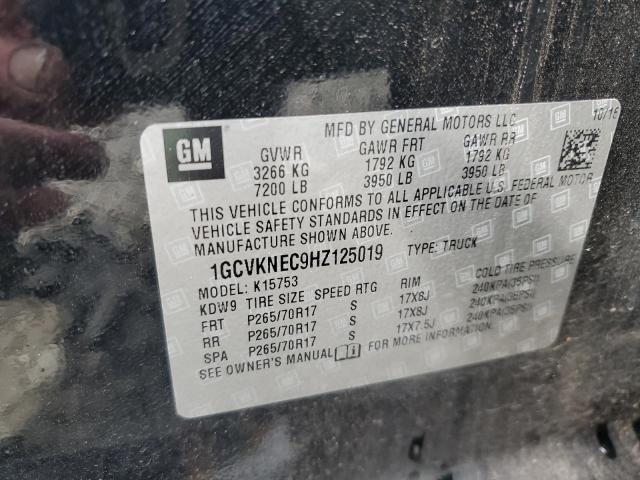 2017 CHEVROLET SILVERADO2 - 1GCVKNEC9HZ125019