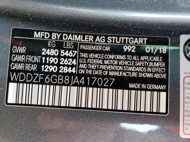 2018 MERCEDES-BENZ E 400 4MAT - WDDZF6GB8JA417027