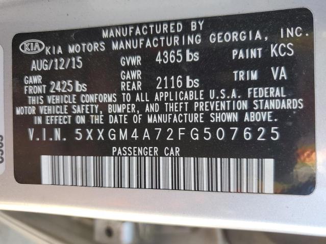 5XXGM4A72FG507625 KIA Optima Lx