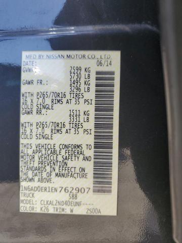 1N6AD0ER1EN762907 Nissan FRONTIER S