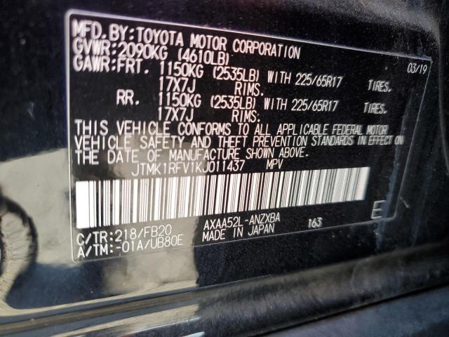 JTMK1RFV1KJ011437 Toyota RAV4 LE