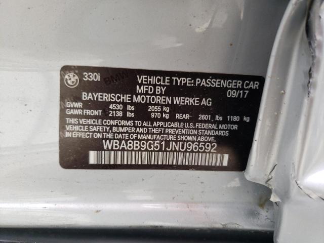 2018 BMW 330 I - WBA8B9G51JNU96592