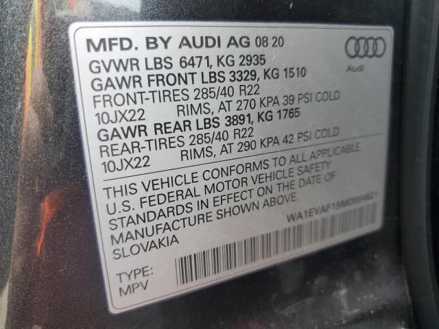 2021 AUDI Q8 PREMIUM - WA1EVAF19MD004621