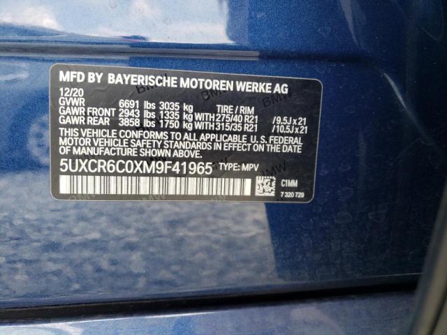 5UXCR6C0XM9F41965 2021 BMW X5, photo no. 13