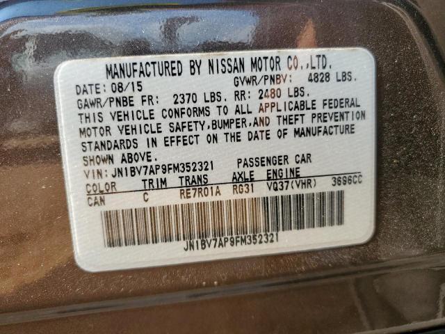 2015 Infiniti Q50 Base VIN: JN1BV7AP9FM352321 Lot: 54217424