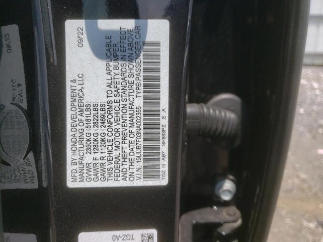 2022 ACURA TLX TYPE S - 19UUB7F03NA002355