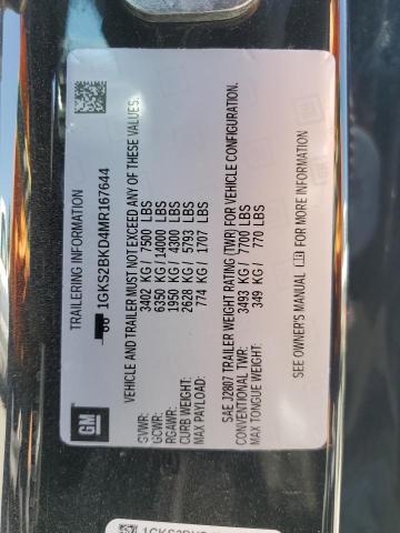 1GKS2BKD4MR167644 GMC YUKON SLT