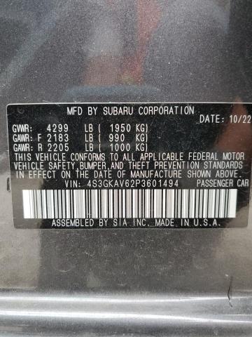 4S3GKAV62P3601494 Subaru Impreza Premium