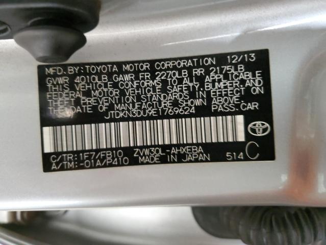 JTDKN3DU9E1769624 Toyota PRIUS